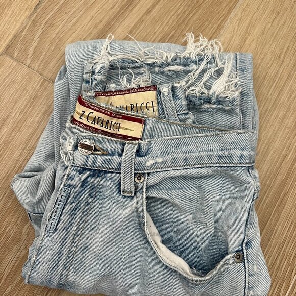 Vintage Distressed Light Wash High Waist Straight Leg Mom Jeans - Picture 10 of 10